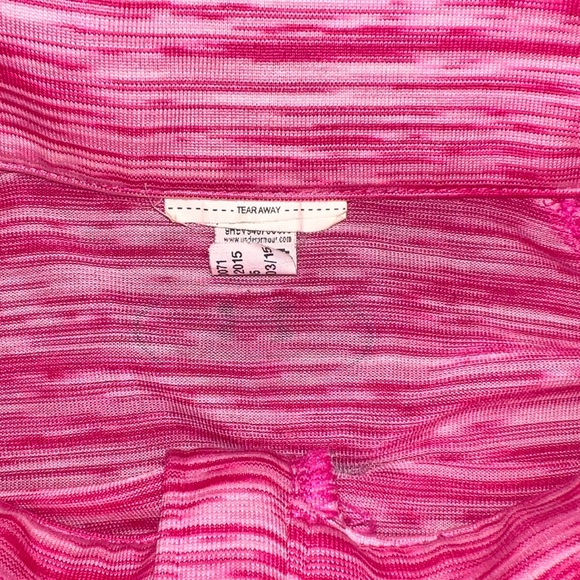 Under Armour Tech Pink White Half Zip Twist UA Tech Wick Shirt Top - Picture 10 of 10